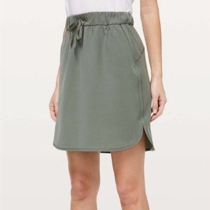 Lululemon Skirt On The Fly Skirt, Color: Sage Green Grey, Size: 6